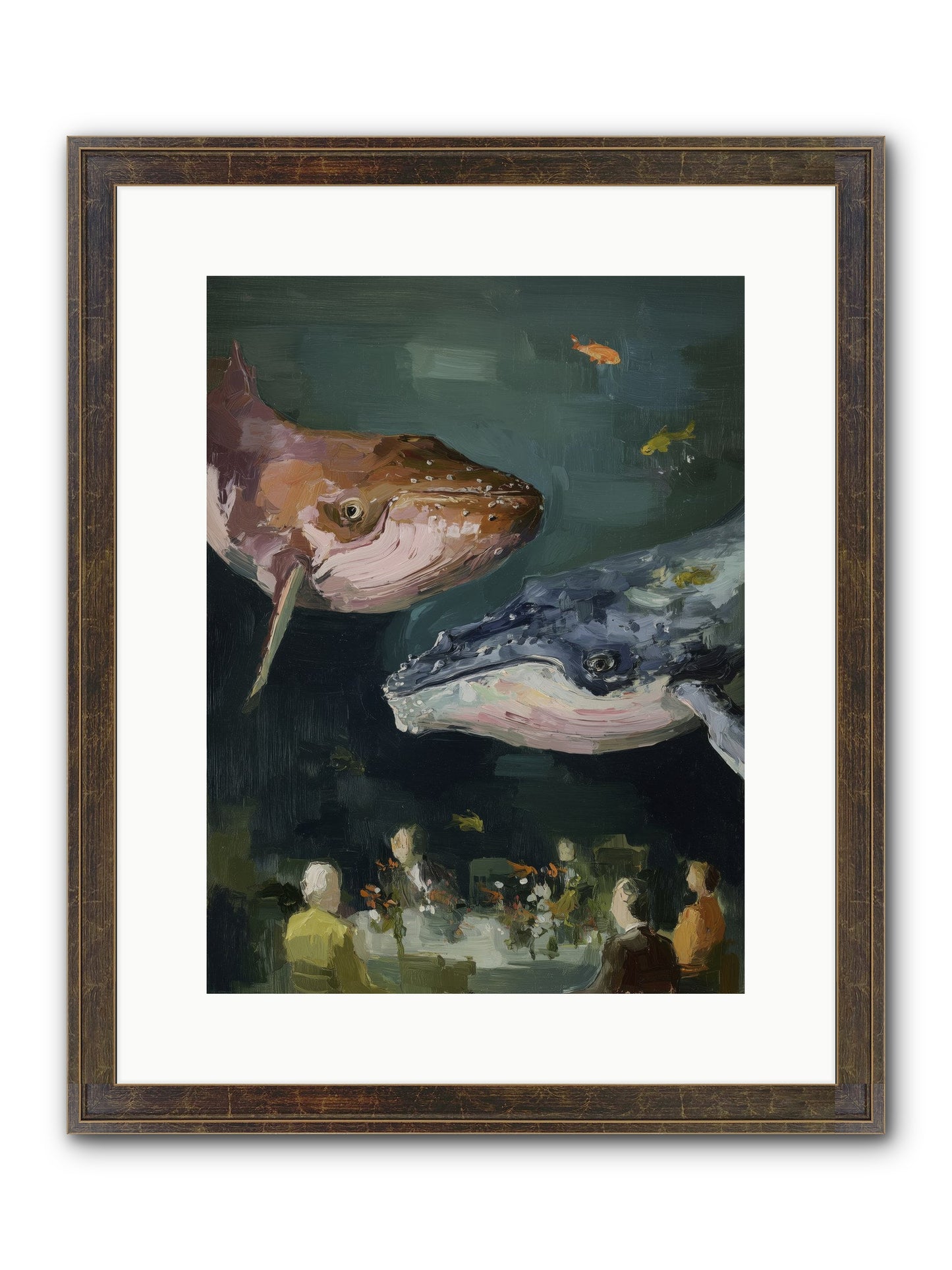 Chase The Light Framed Print - Slimwoods Black/Gold 12x16