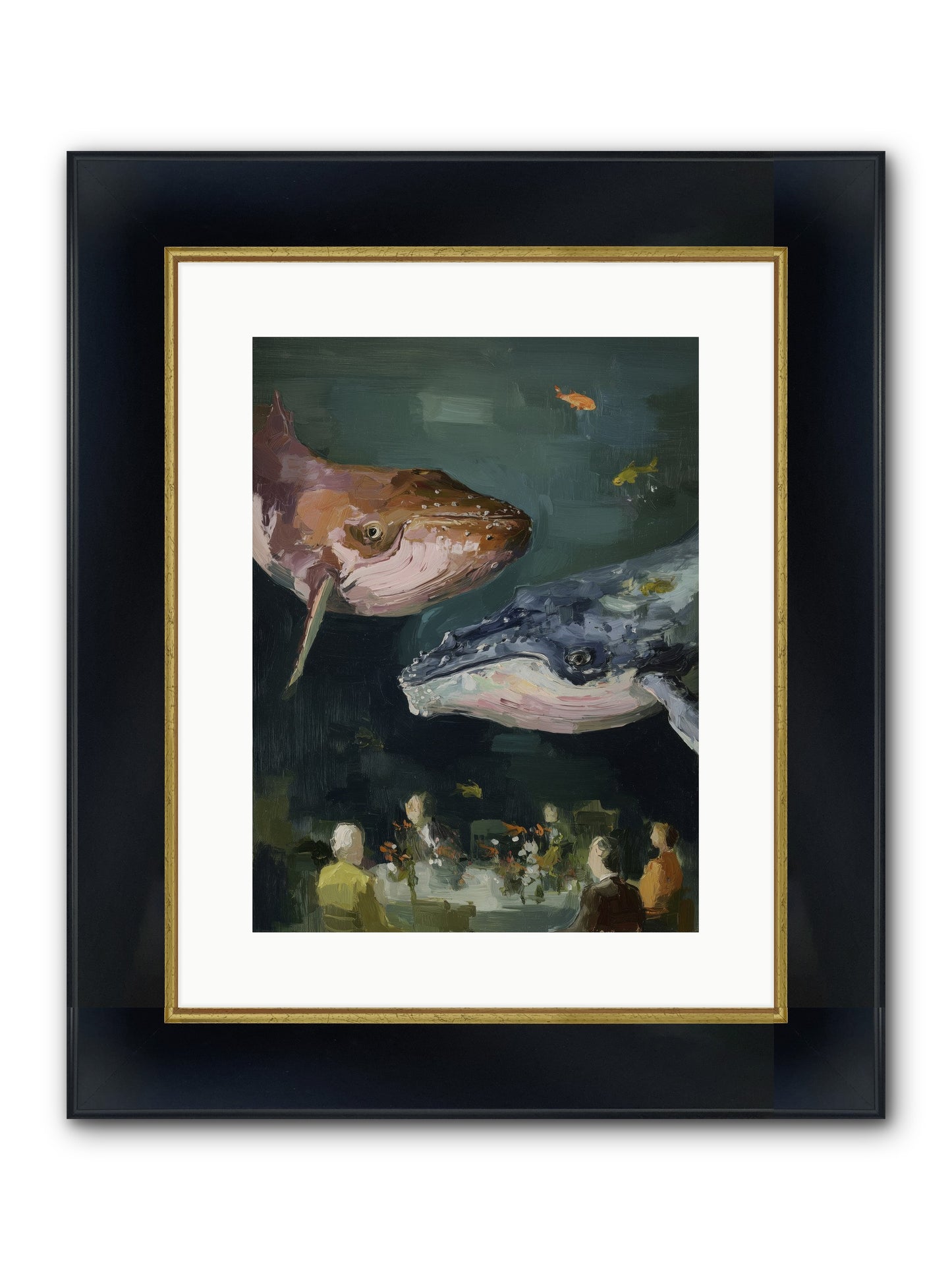 Chase The Light Framed Print - Wide Black w/Gold 12x16