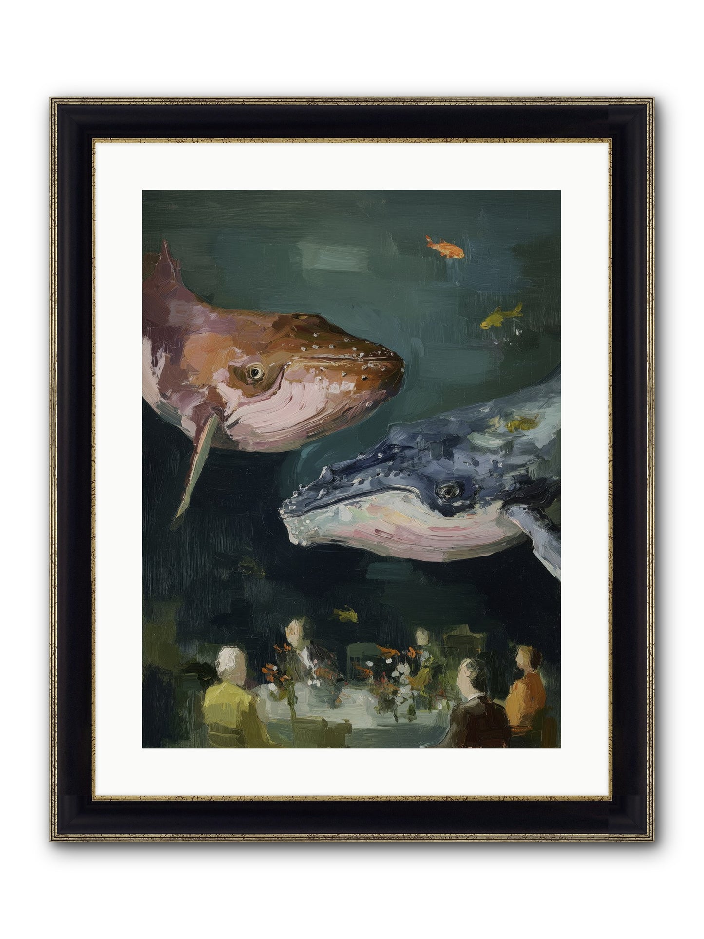 Chase The Light Framed Print - Black & Gold 18x24