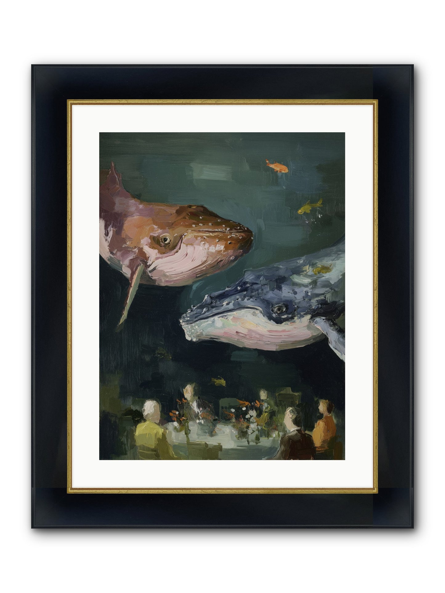 Chase The Light Framed Print - Wide Black w/Gold 18x24