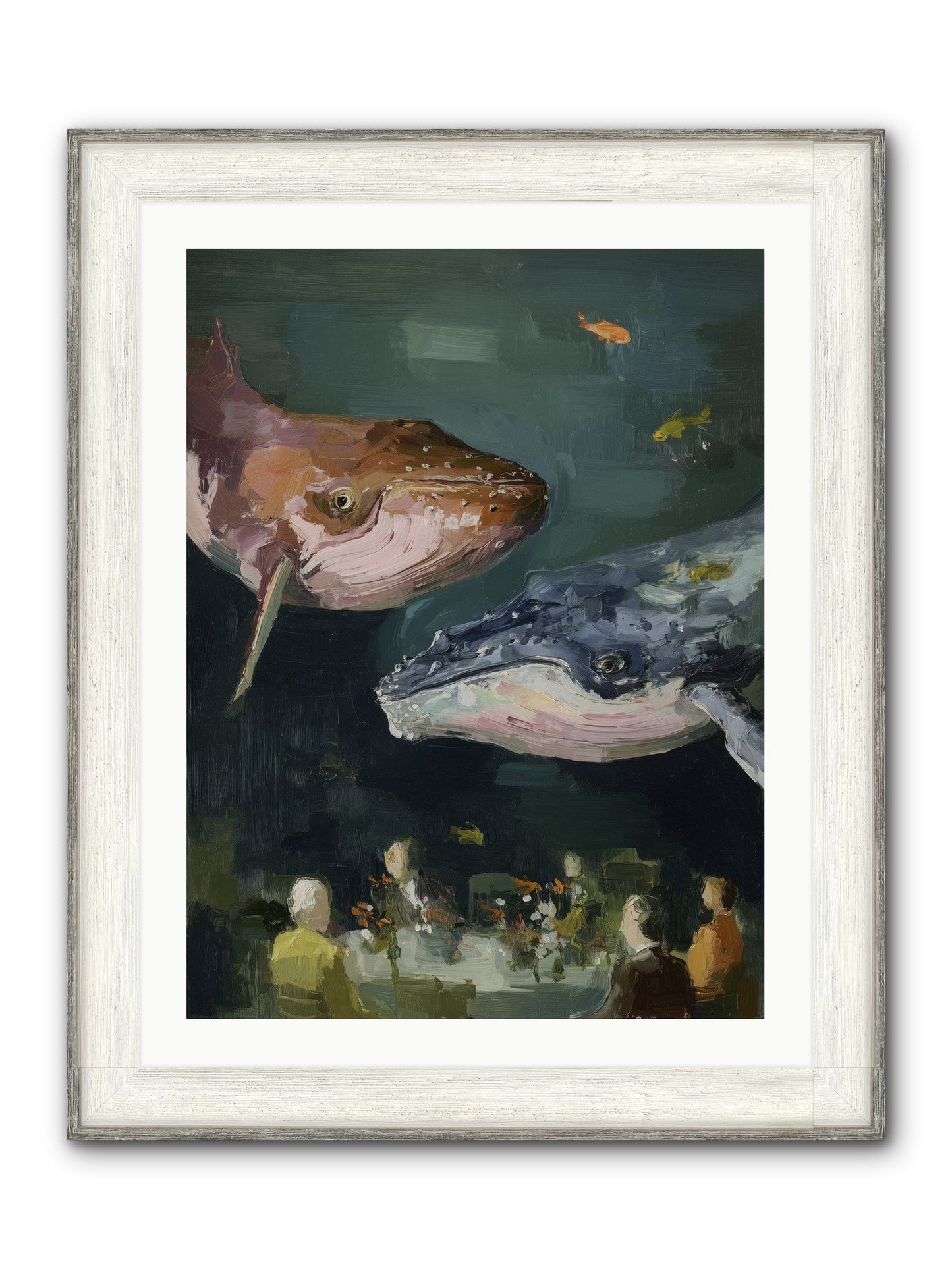 Chase The Light Framed Print - Driftwood White 24x32