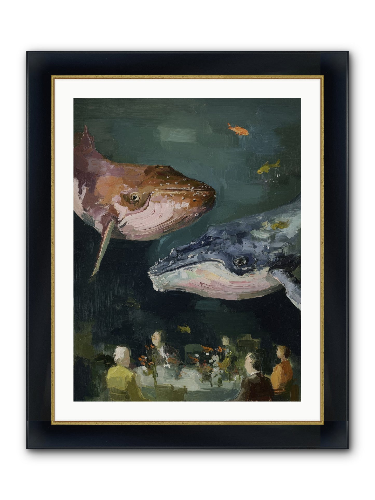 Chase The Light Framed Print - Wide Black w/Gold 24x32