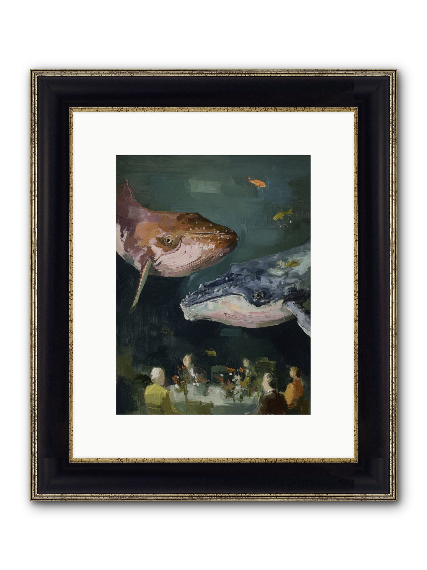 Chase The Light Framed Print - Black & Gold 9x12