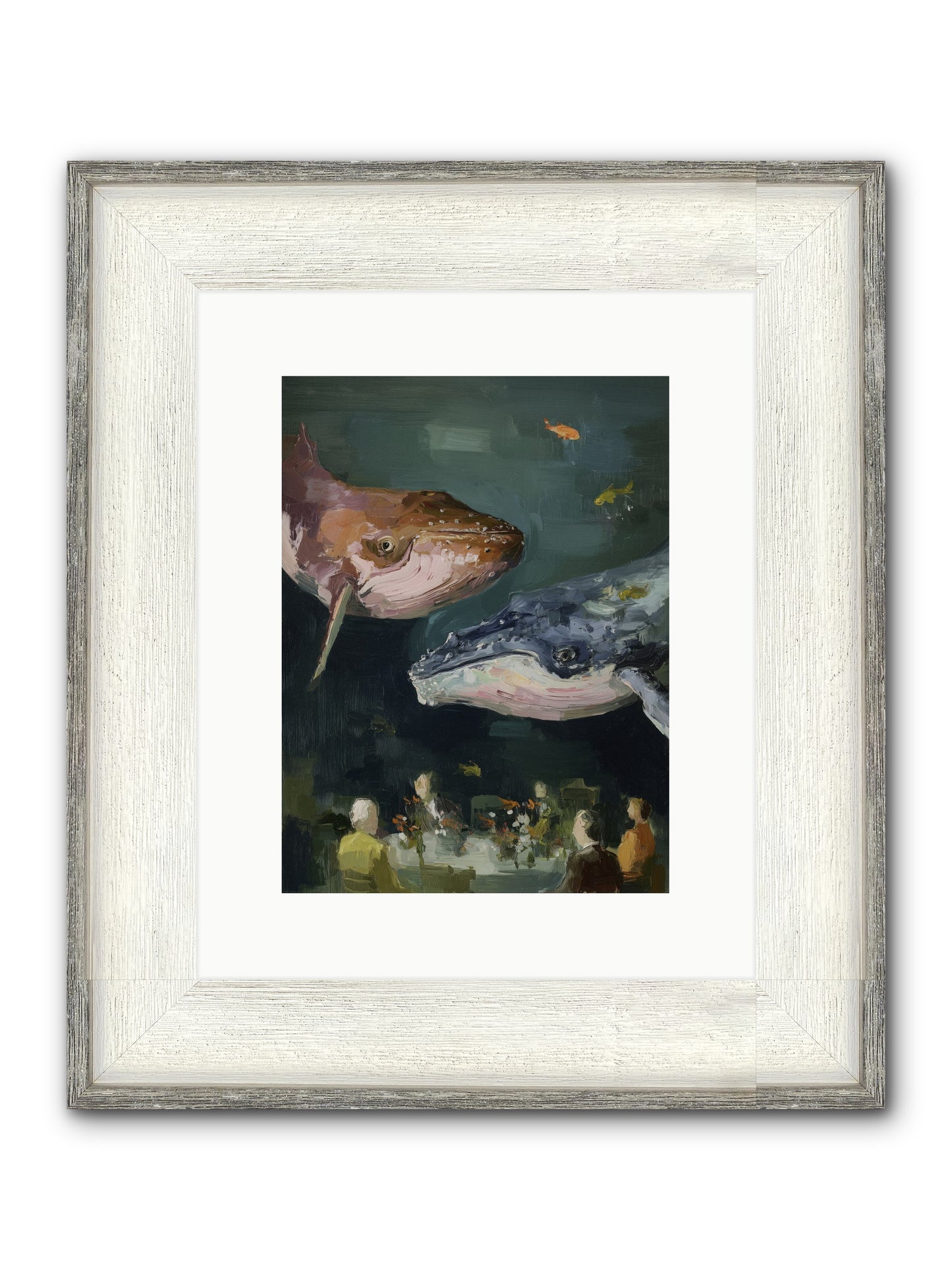 Chase The Light Framed Print - Driftwood White 9x12