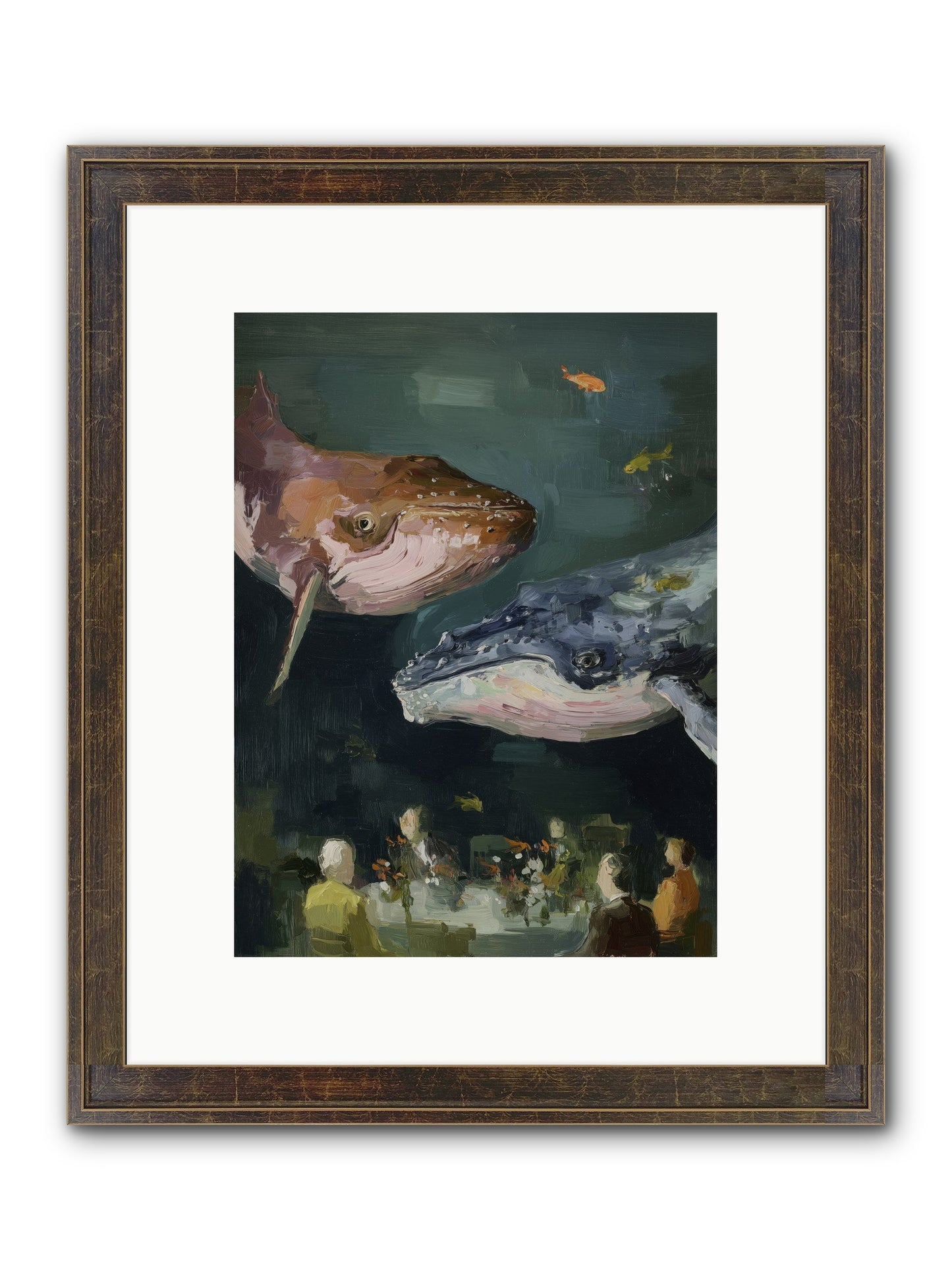 Chase The Light Framed Print - Slimwoods Black/Gold 9x12