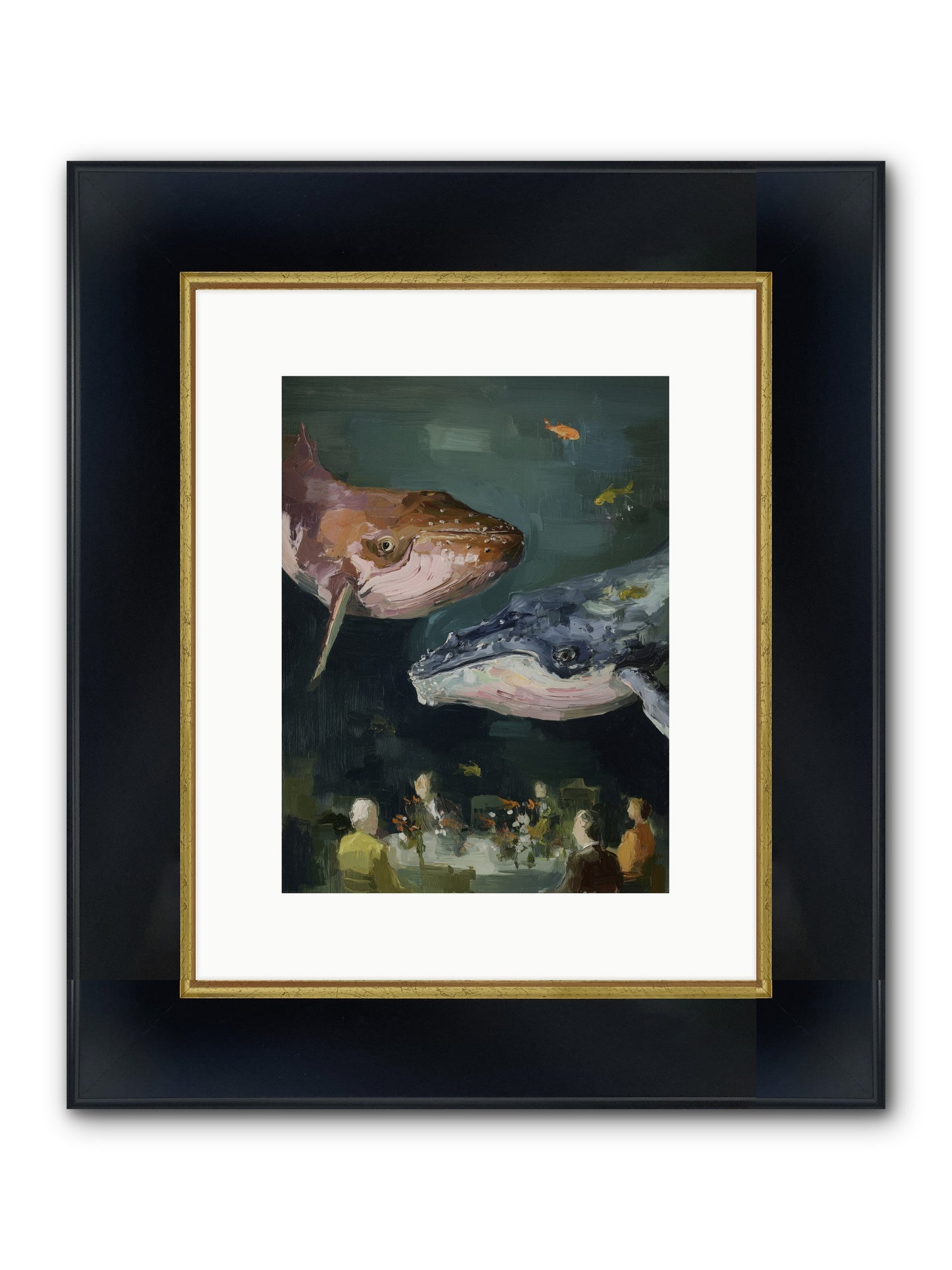 Chase The Light Framed Print - Wide Black w/Gold 9x12