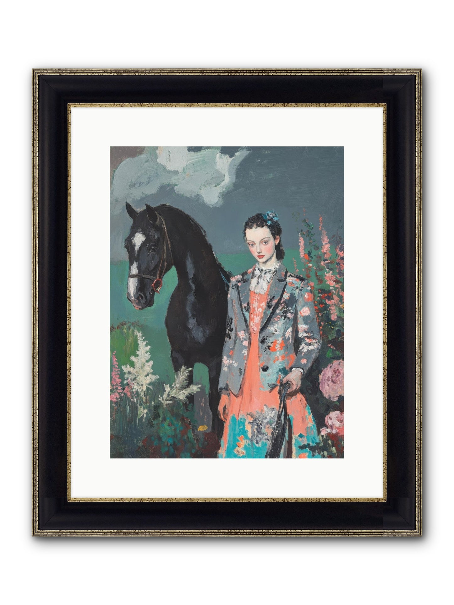 Chasing Rainbows Framed Print - Black & Gold 12x16