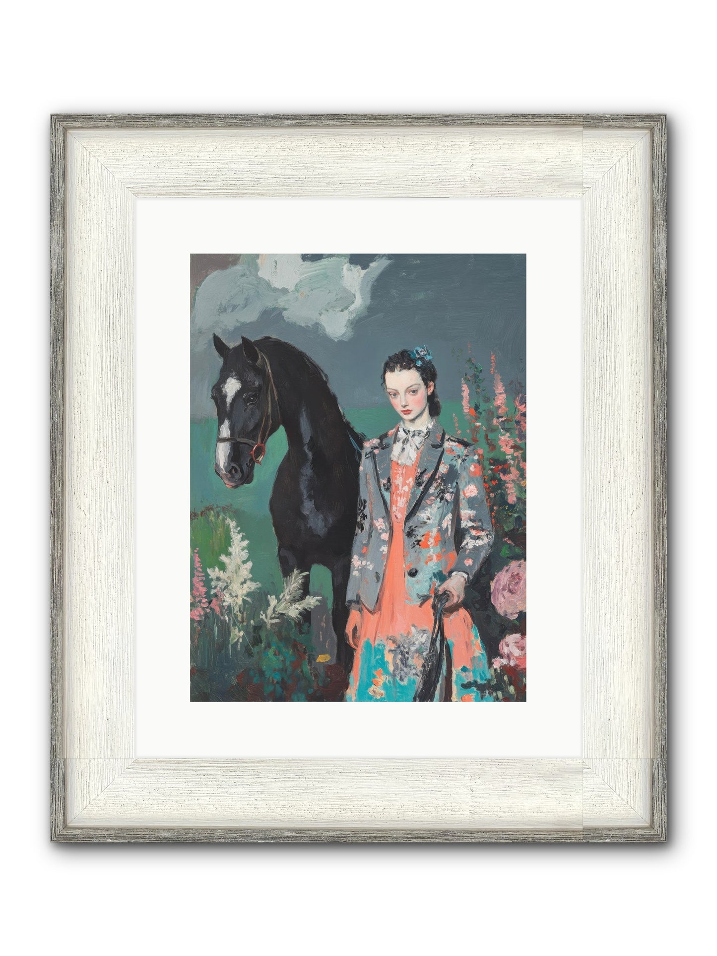 Chasing Rainbows Framed Print - Driftwood White 12x16