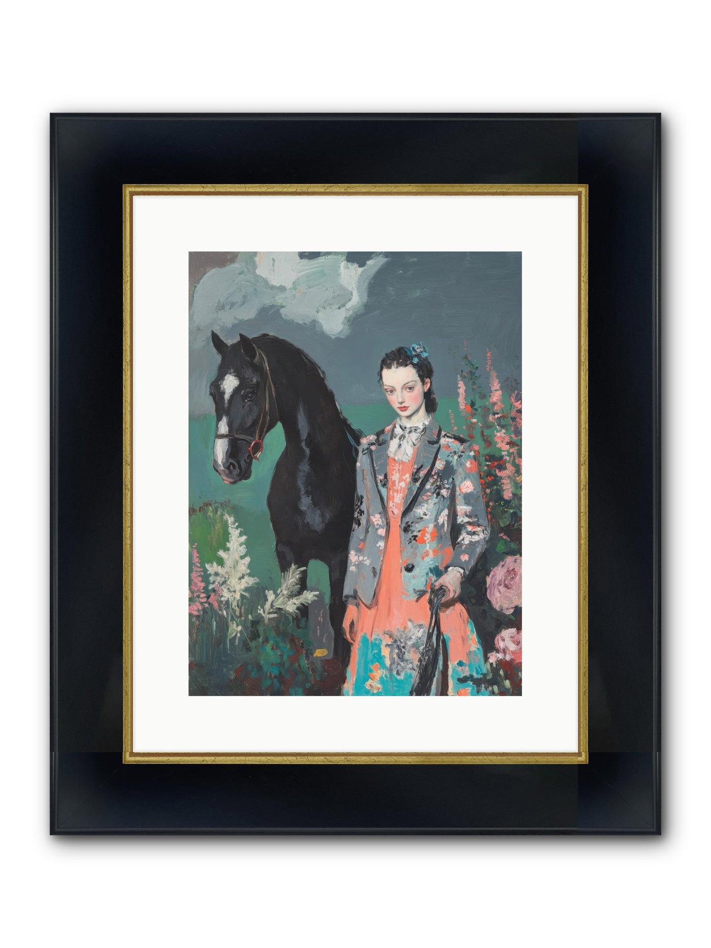 Chasing Rainbows Framed Print - Wide Black w/Gold 12x16