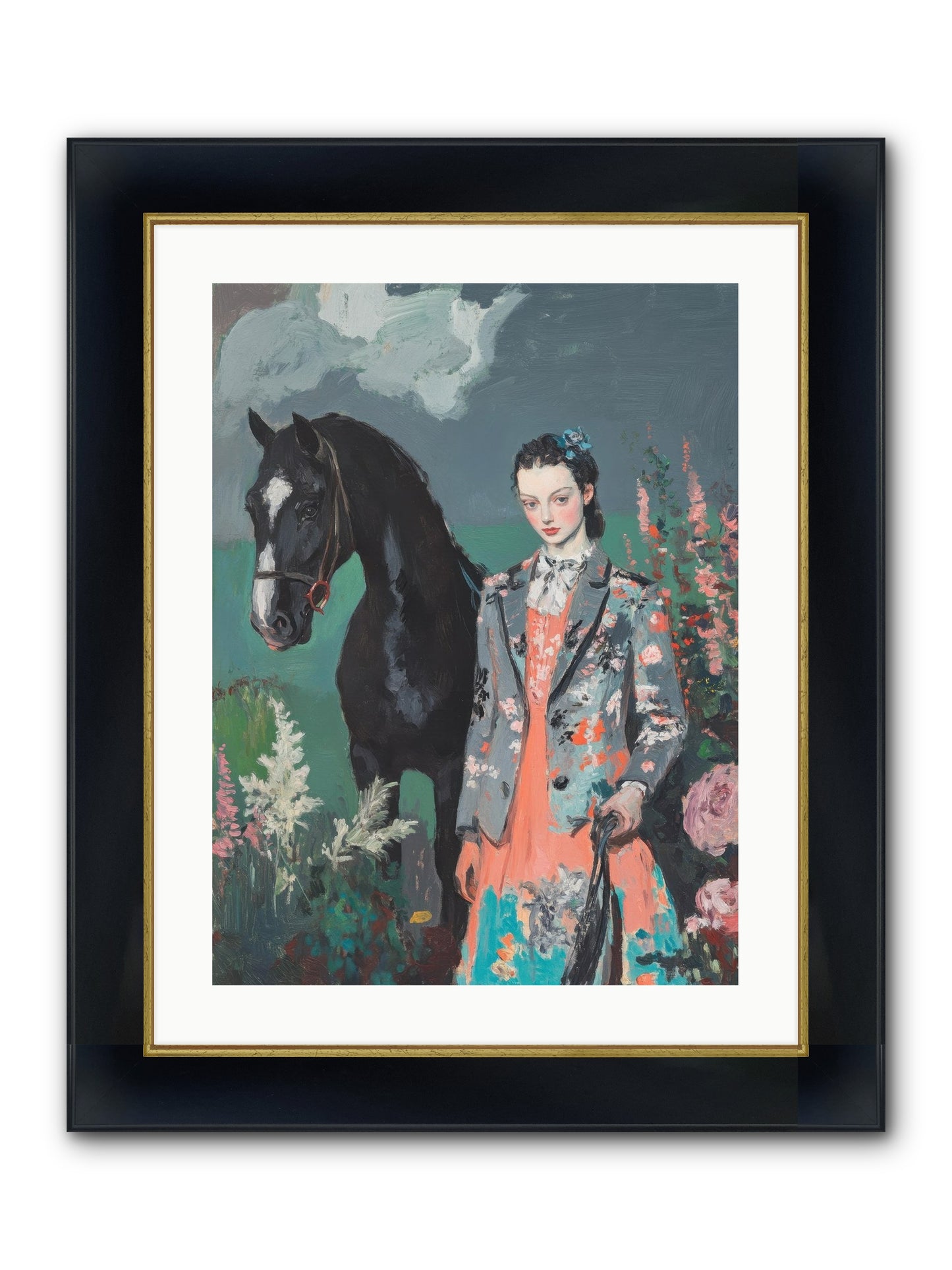 Chasing Rainbows Framed Print - Wide Black w/Gold 18x24