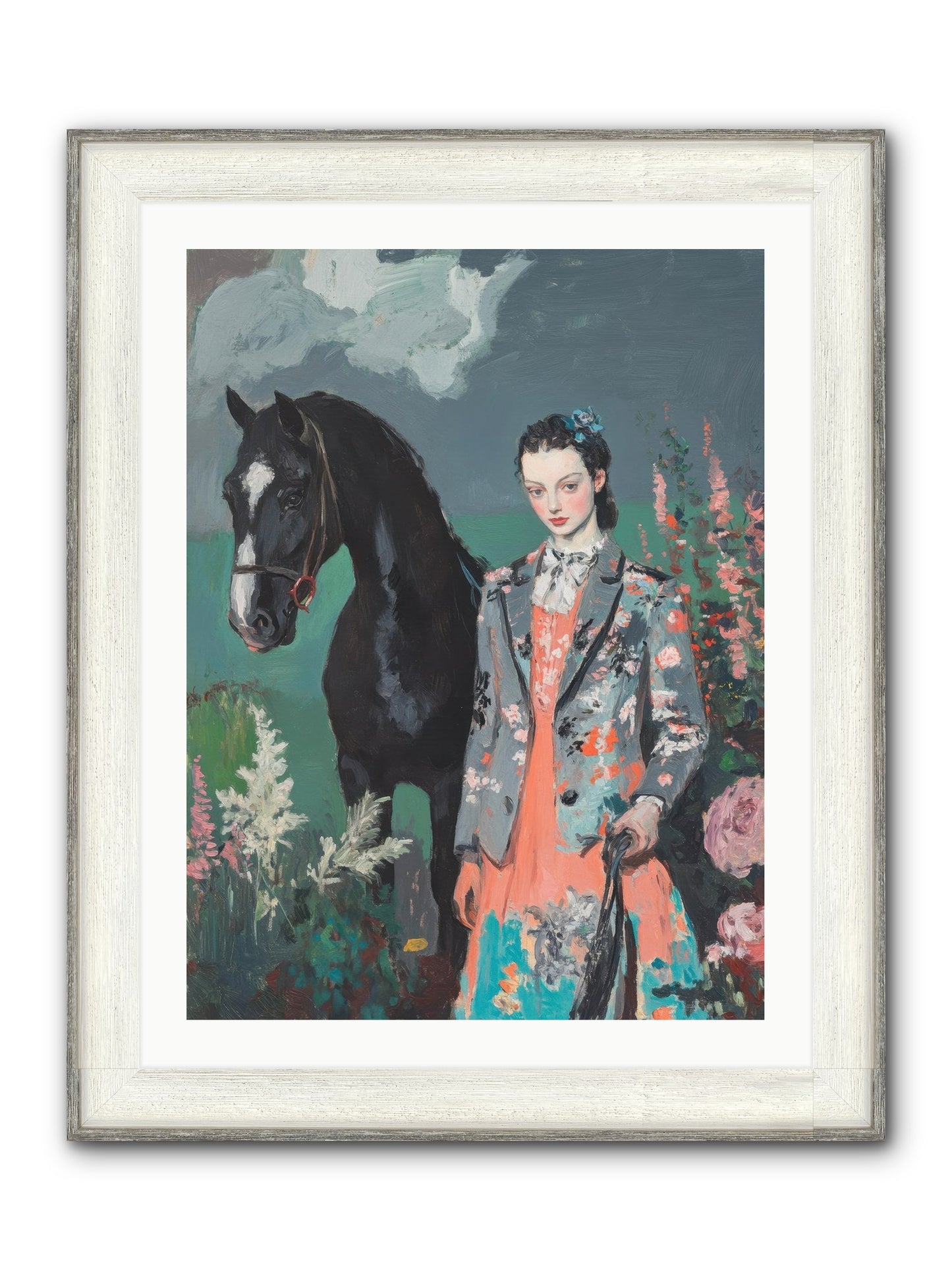 Chasing Rainbows Framed Print - Driftwood White 24x32