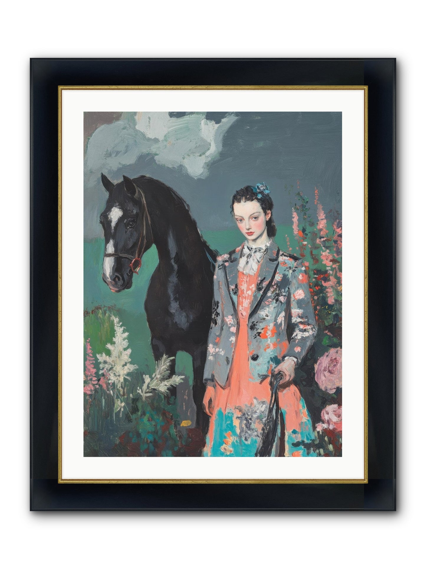 Chasing Rainbows Framed Print - Wide Black w/Gold 24x32