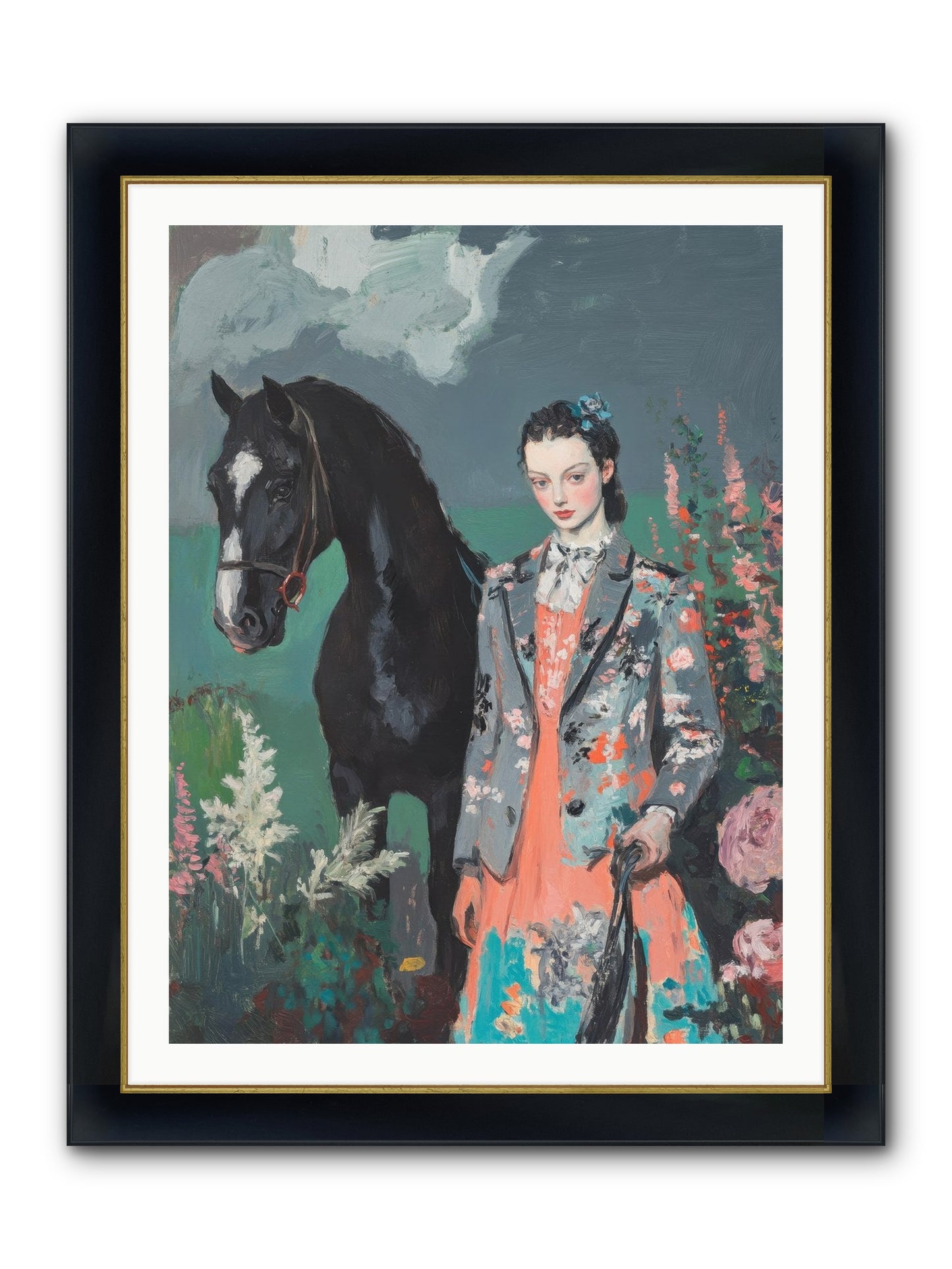 Chasing Rainbows Framed Print - Wide Black w/Gold 30x40
