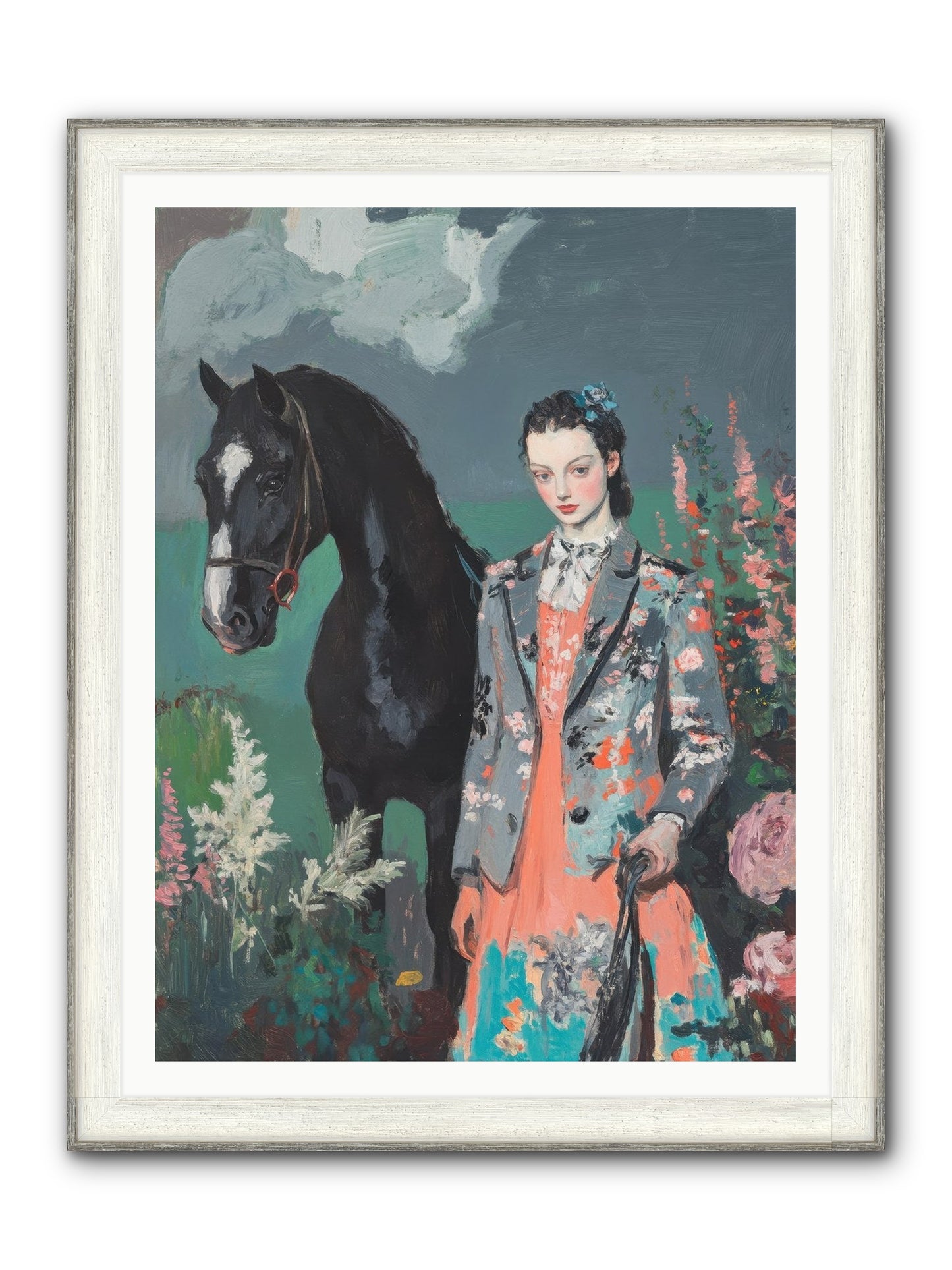 Chasing Rainbows Framed Print - Driftwood White 36x48