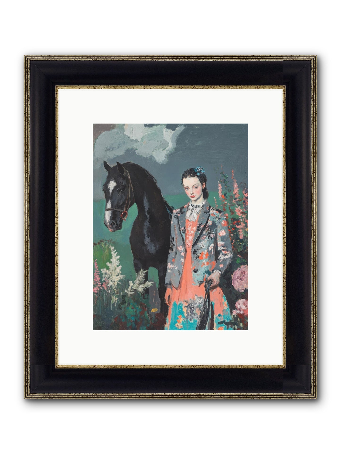 Chasing Rainbows Framed Print - Black & Gold 9x12