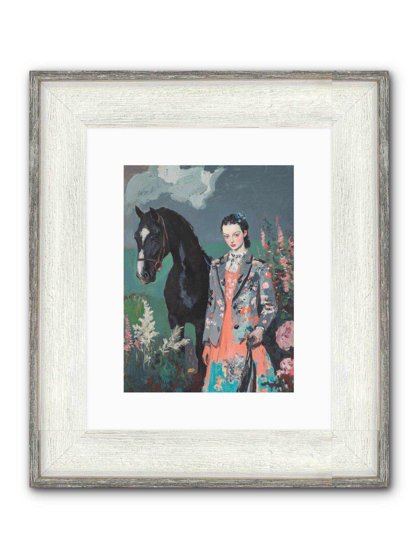 Chasing Rainbows Framed Print - Driftwood White 9x12