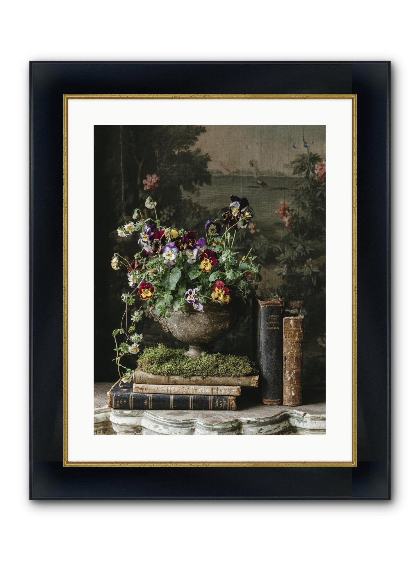 Chasing Summer Framed Print - Wide Black w/Gold 18x24