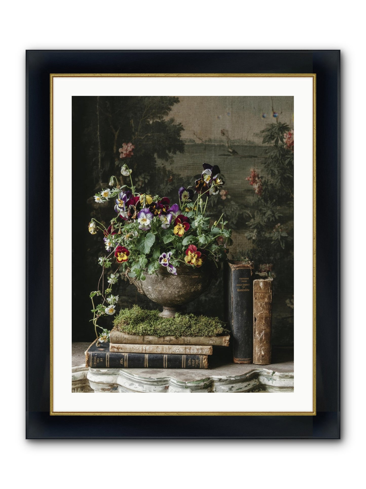 Chasing Summer Framed Print - Wide Black w/Gold 24x32