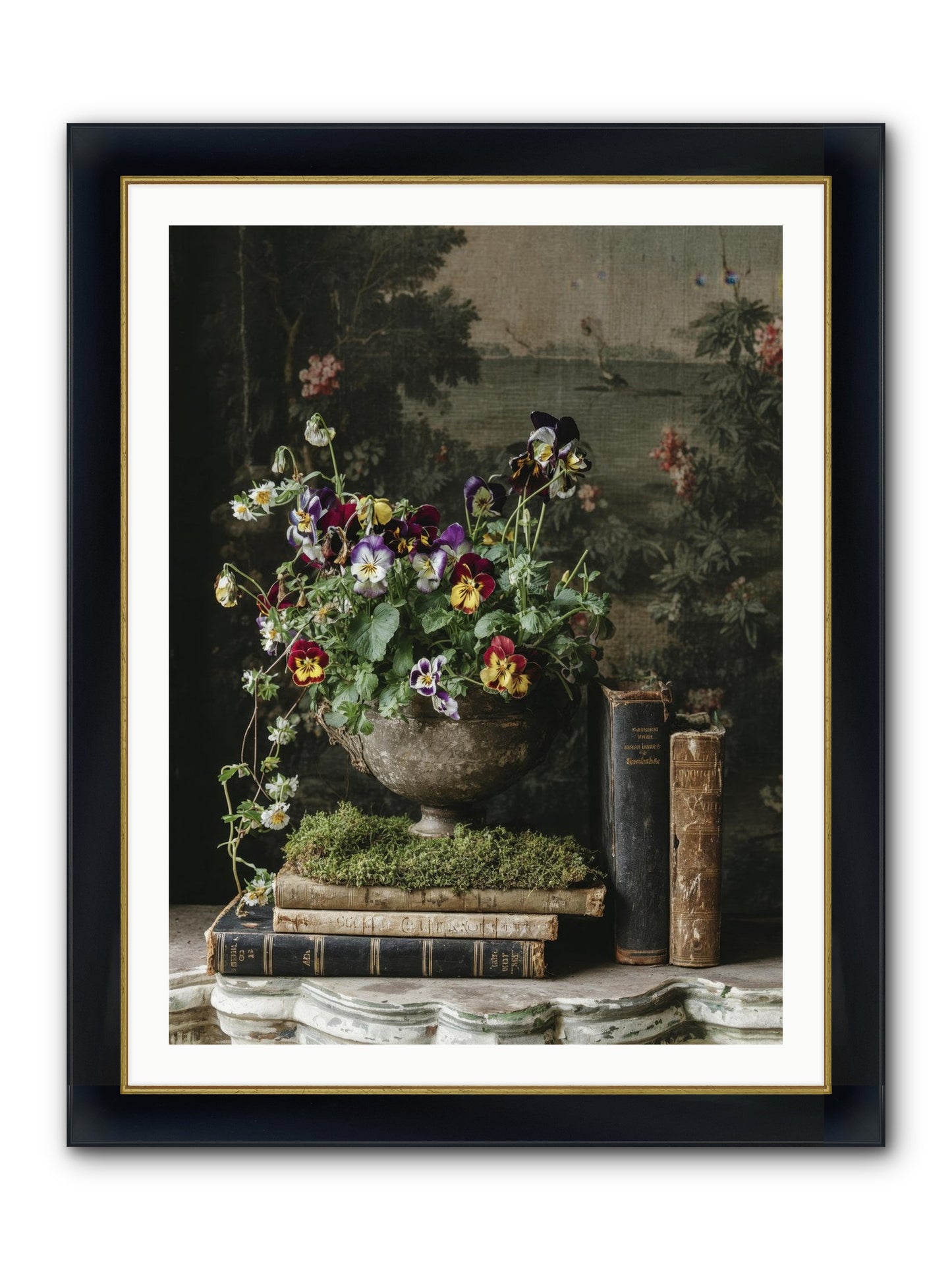 Chasing Summer Framed Print - Wide Black w/Gold 30x40