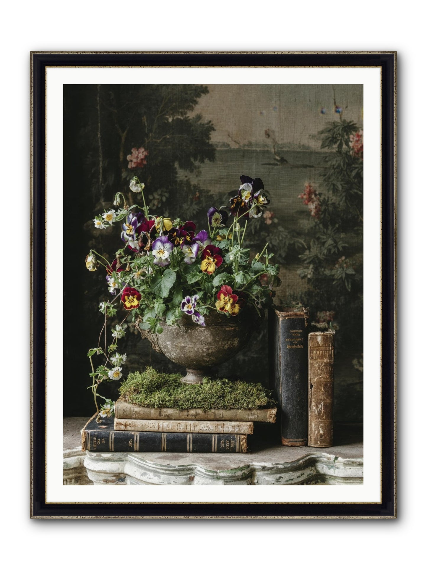 Chasing Summer Framed Print - Black & Gold 36x48