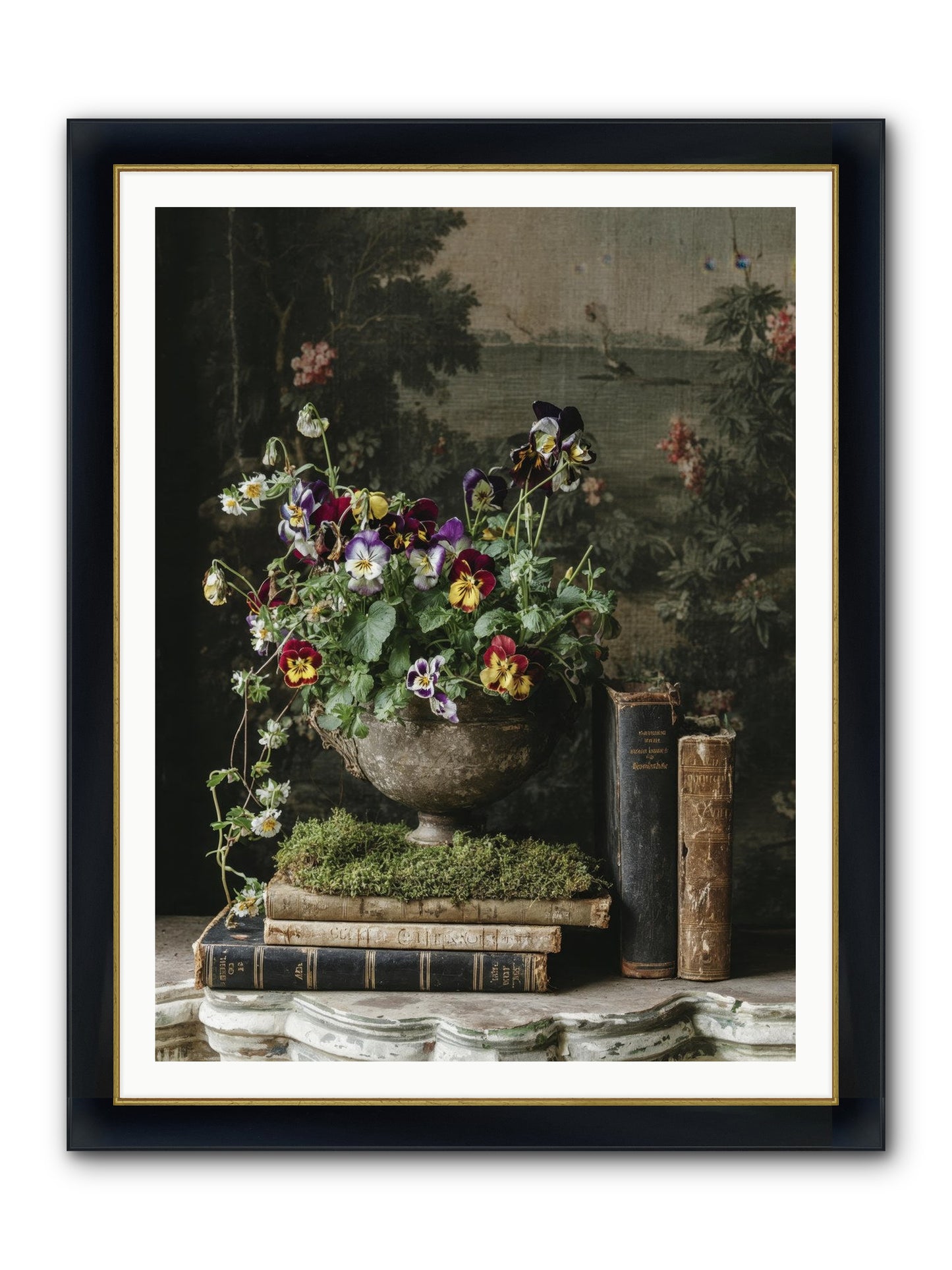 Chasing Summer Framed Print - Wide Black w/Gold 36x48