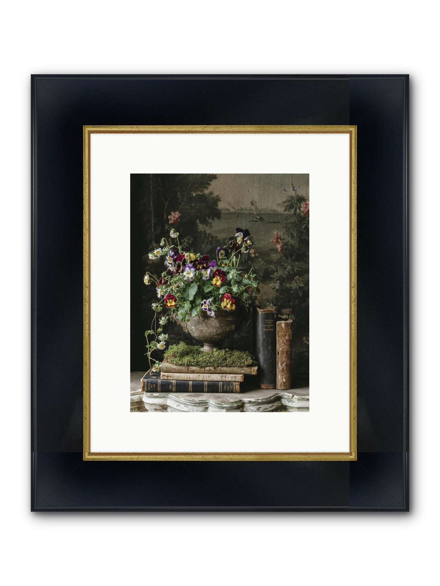 Chasing Summer Framed Print - Wide Black w/Gold 9x12