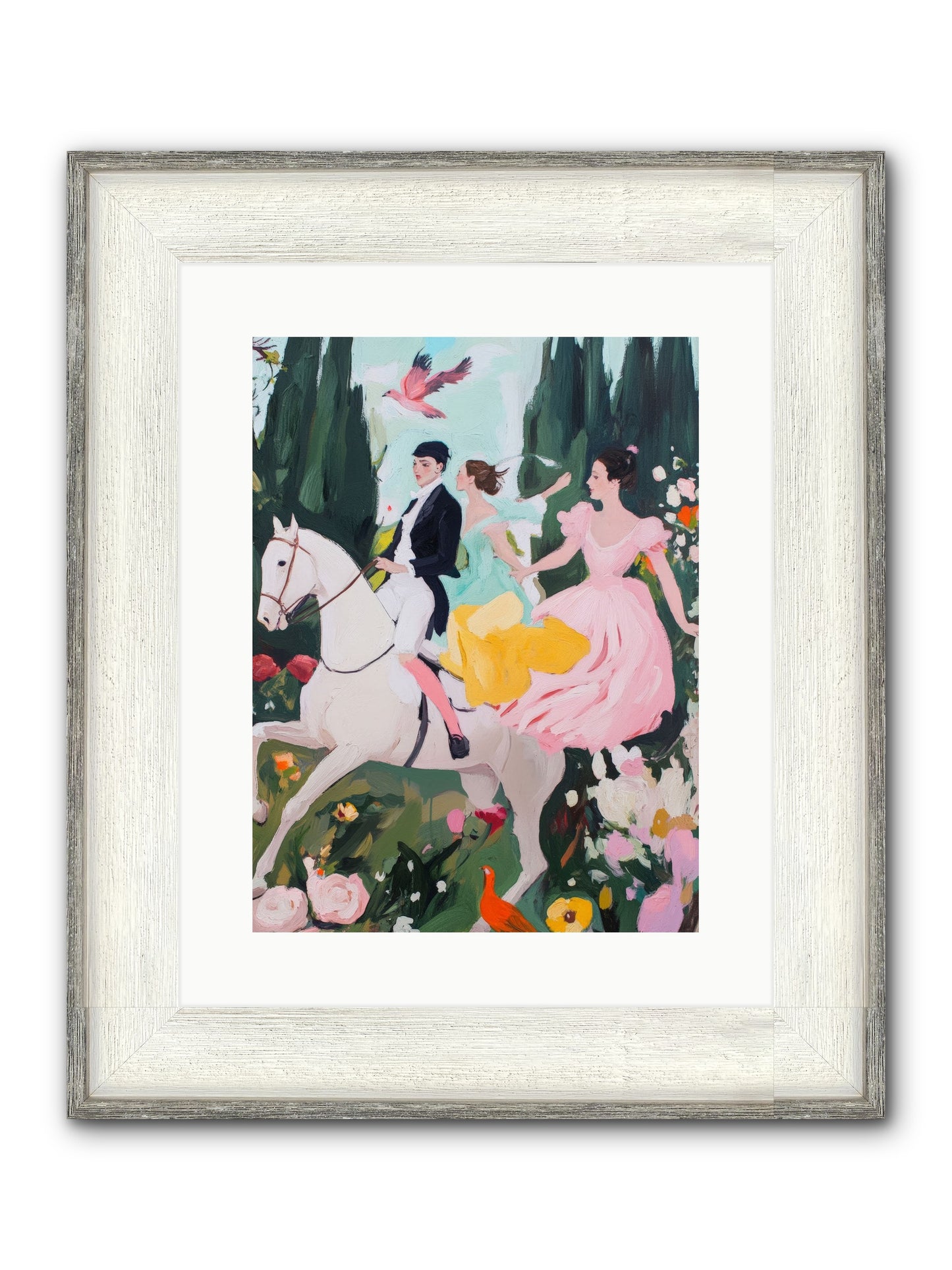 Chasing Wild Hedges No.1 Framed Print - Driftwood White 12x16
