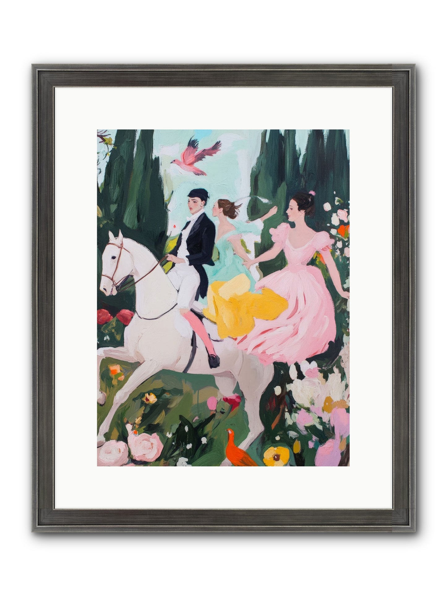 Chasing Wild Hedges No.1 Framed Print - Slimwoods Black/Silver 12x16