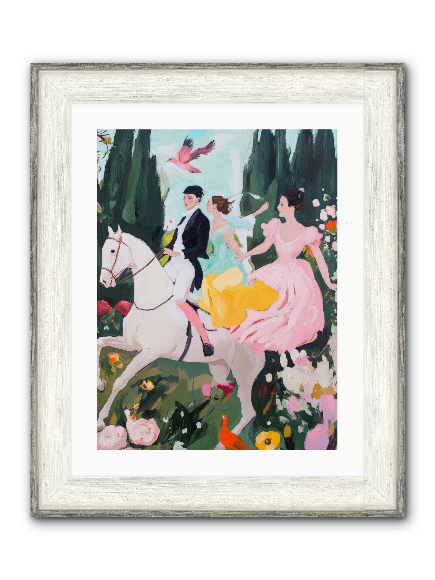 Chasing Wild Hedges No.1 Framed Print - Driftwood White 18x24
