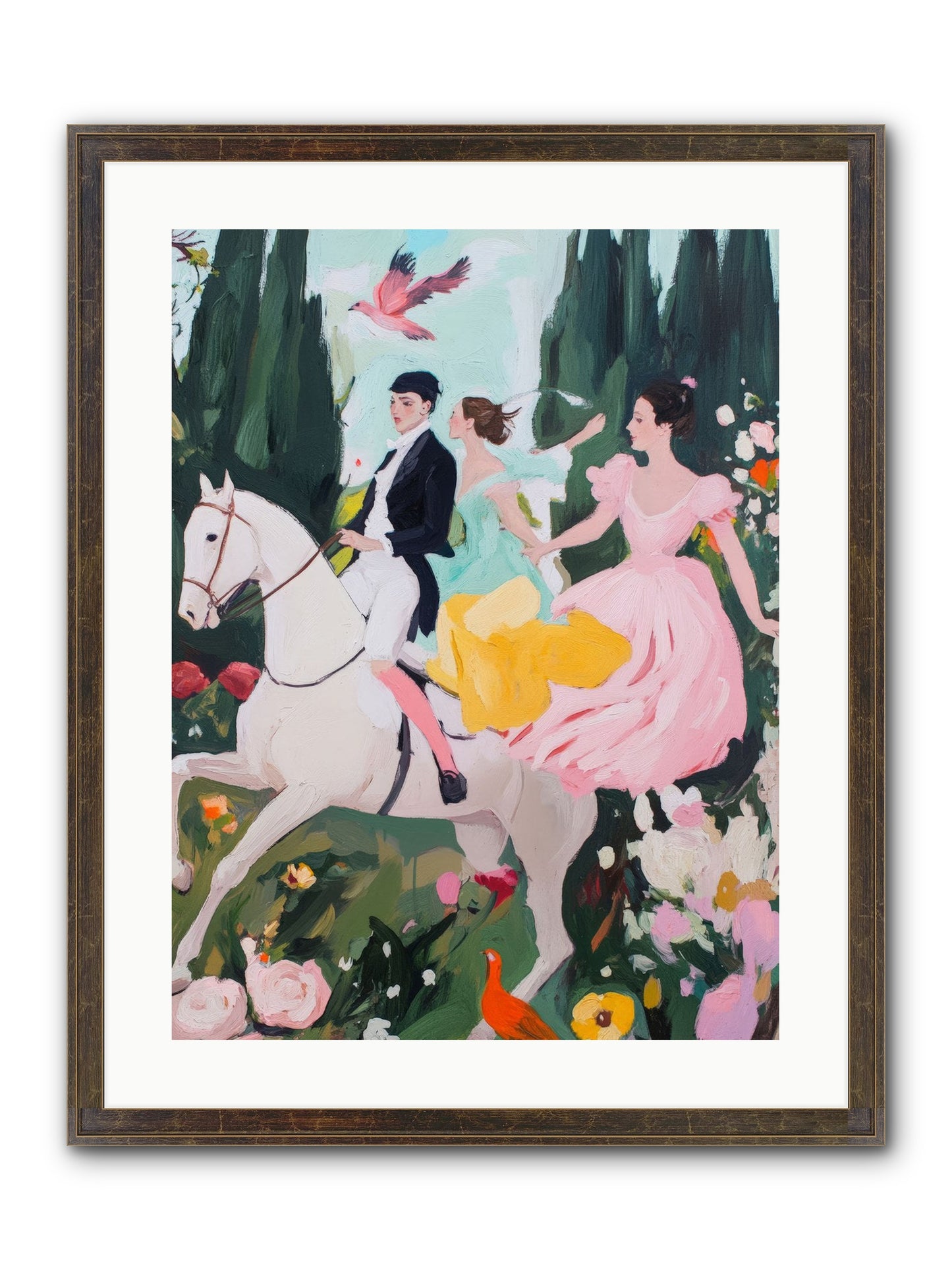 Chasing Wild Hedges No.1 Framed Print - Slimwoods Black/Gold 18x24