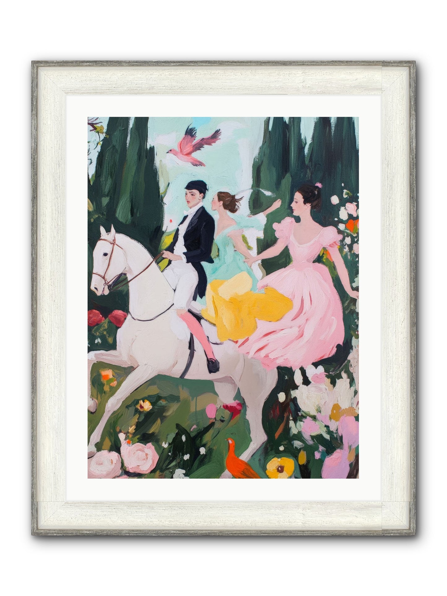 Chasing Wild Hedges No.1 Framed Print - Driftwood White 24x32