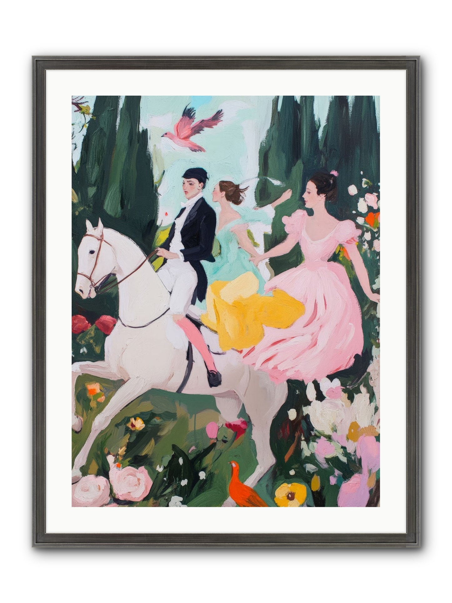 Chasing Wild Hedges No.1 Framed Print - Slimwoods Black/Silver 24x32