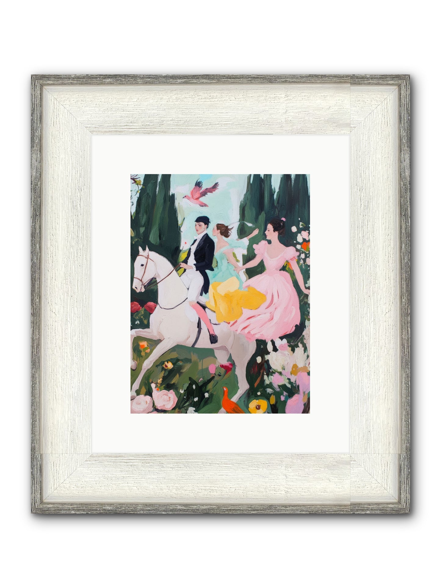 Chasing Wild Hedges No.1 Framed Print - Driftwood White 9x12