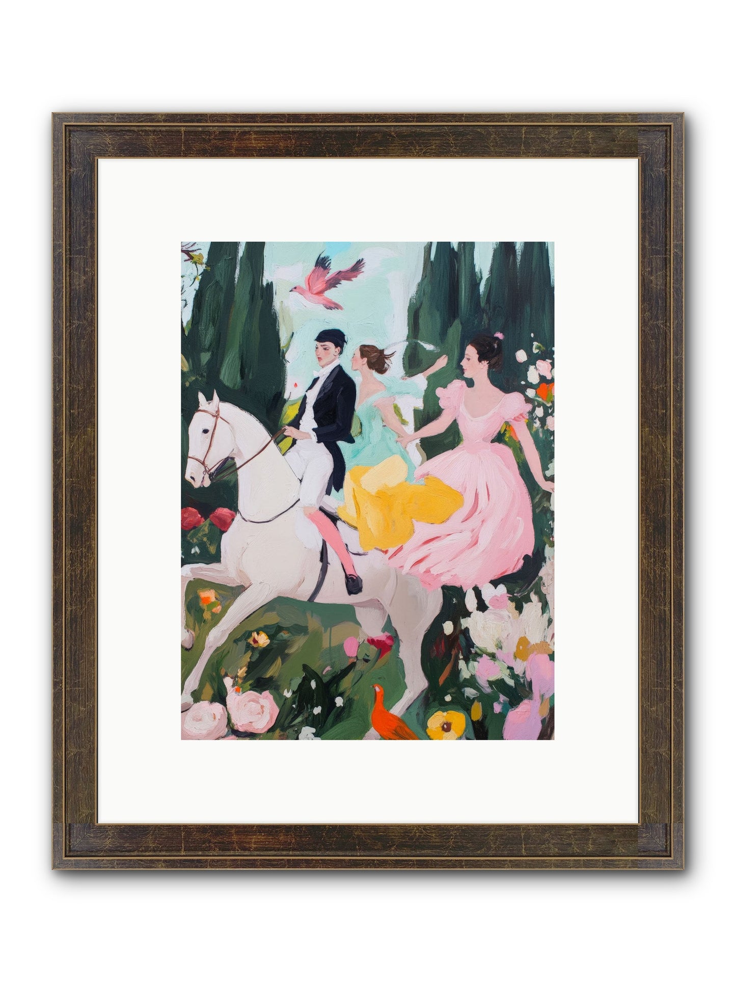 Chasing Wild Hedges No.1 Framed Print - Slimwoods Black/Gold 9x12