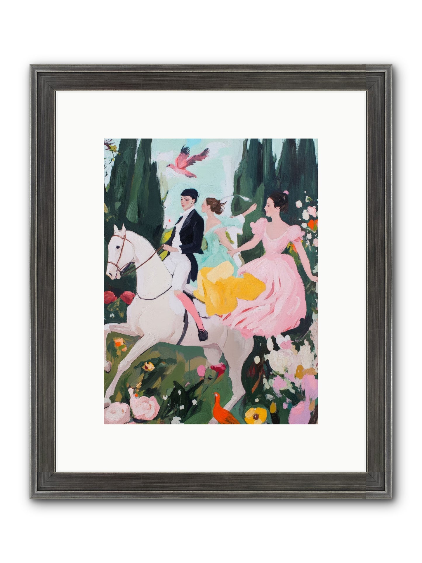 Chasing Wild Hedges No.1 Framed Print - Slimwoods Black/Silver 9x12