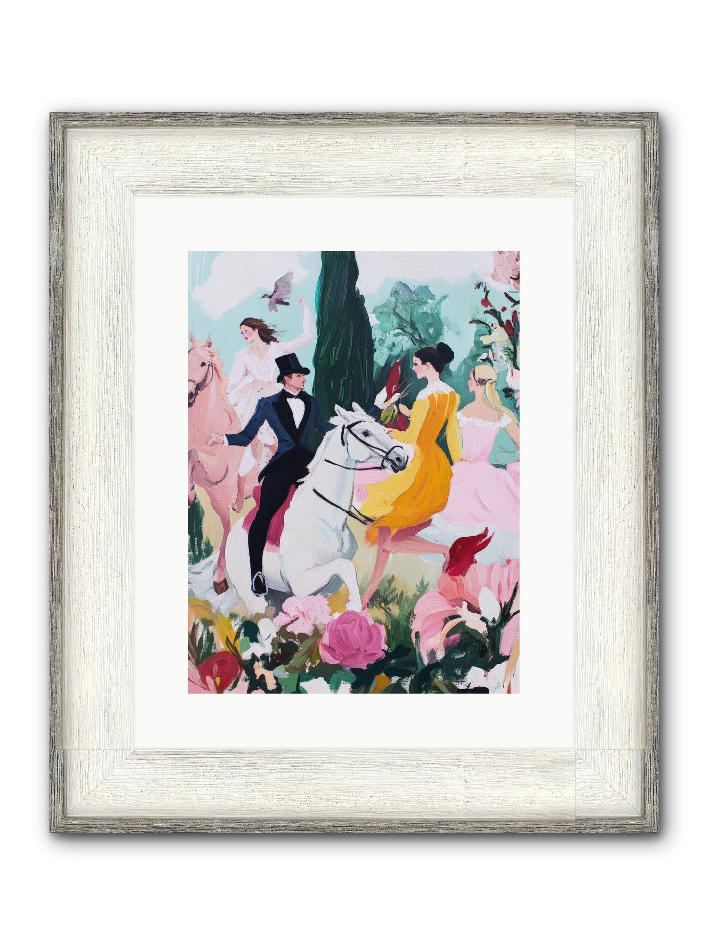 Chasing Wild Hedges No.2 Framed Print - Driftwood White 12x16