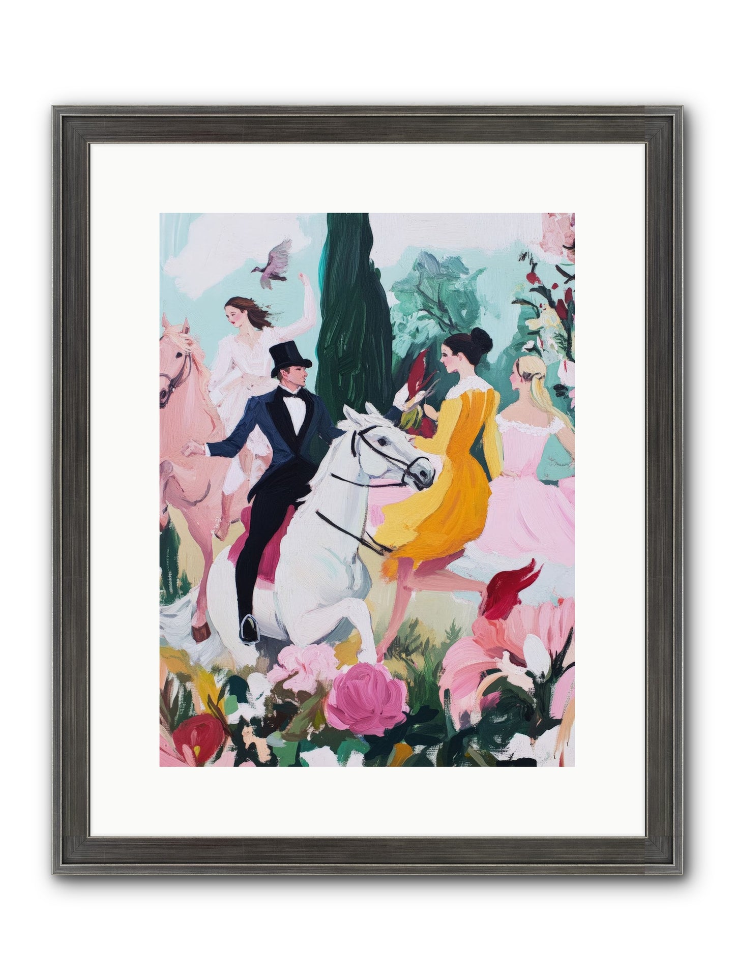 Chasing Wild Hedges No.2 Framed Print - Slimwoods Black/Silver 12x16