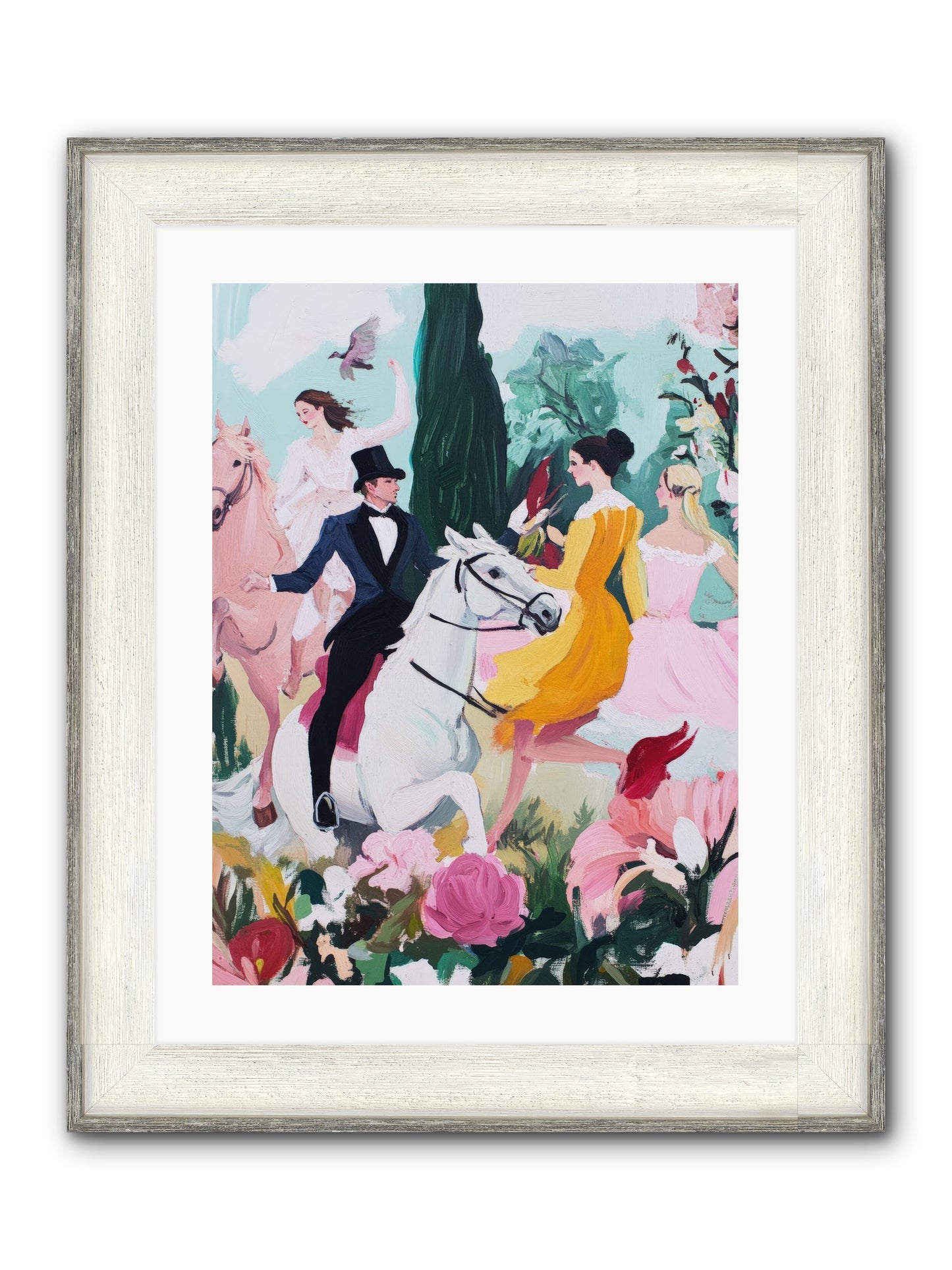 Chasing Wild Hedges No.2 Framed Print - Driftwood White 18x24