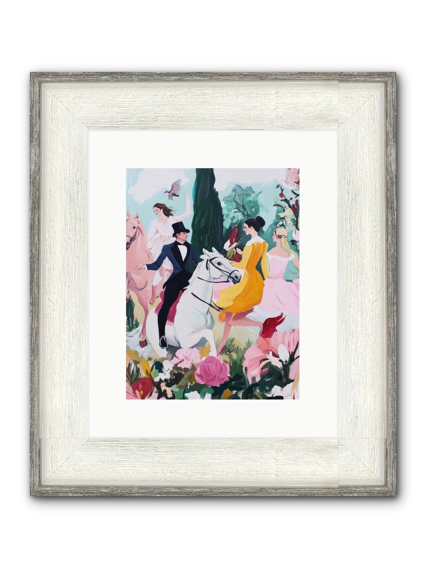 Chasing Wild Hedges No.2 Framed Print - Driftwood White 9x12