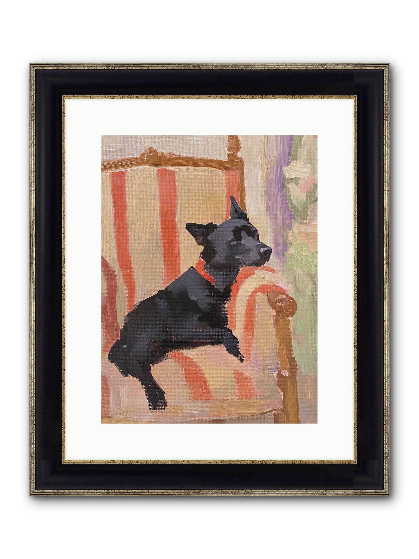 Chaucer Framed Print - Black & Gold 12x16