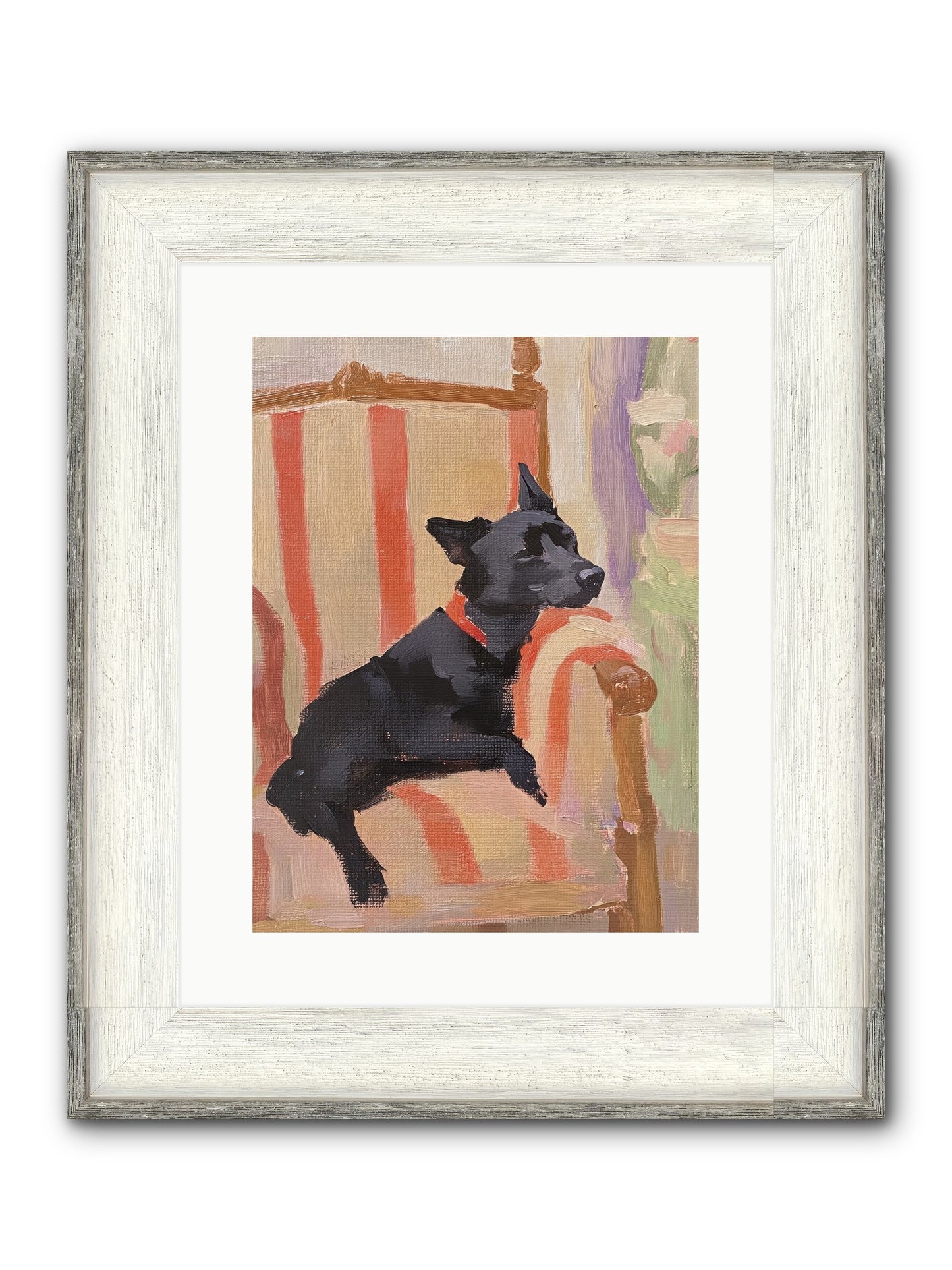 Chaucer Framed Print - Driftwood White 12x16