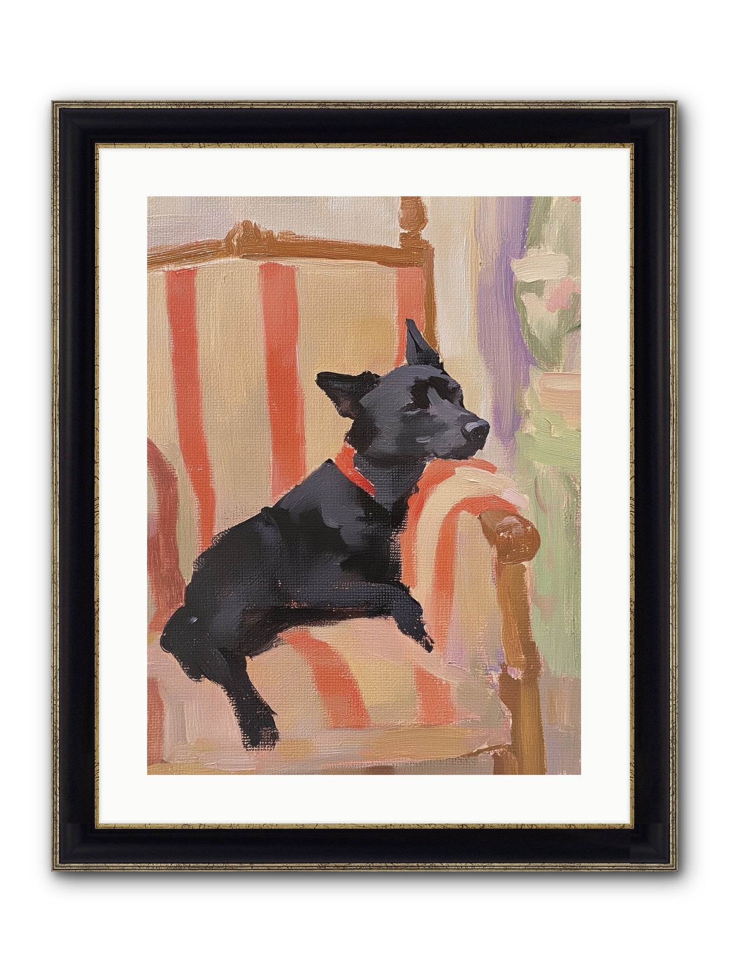 Chaucer Framed Print - Black & Gold 18x24