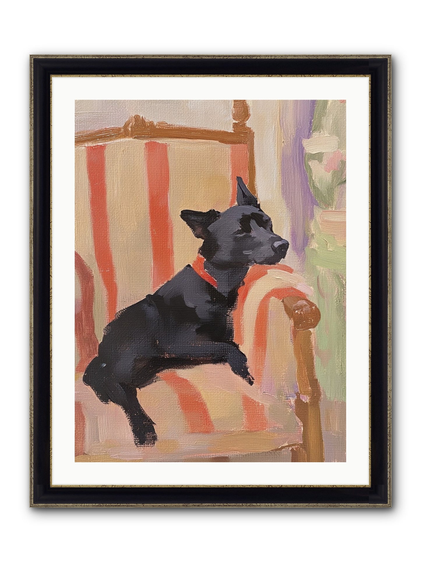 Chaucer Framed Print - Black & Gold 24x32