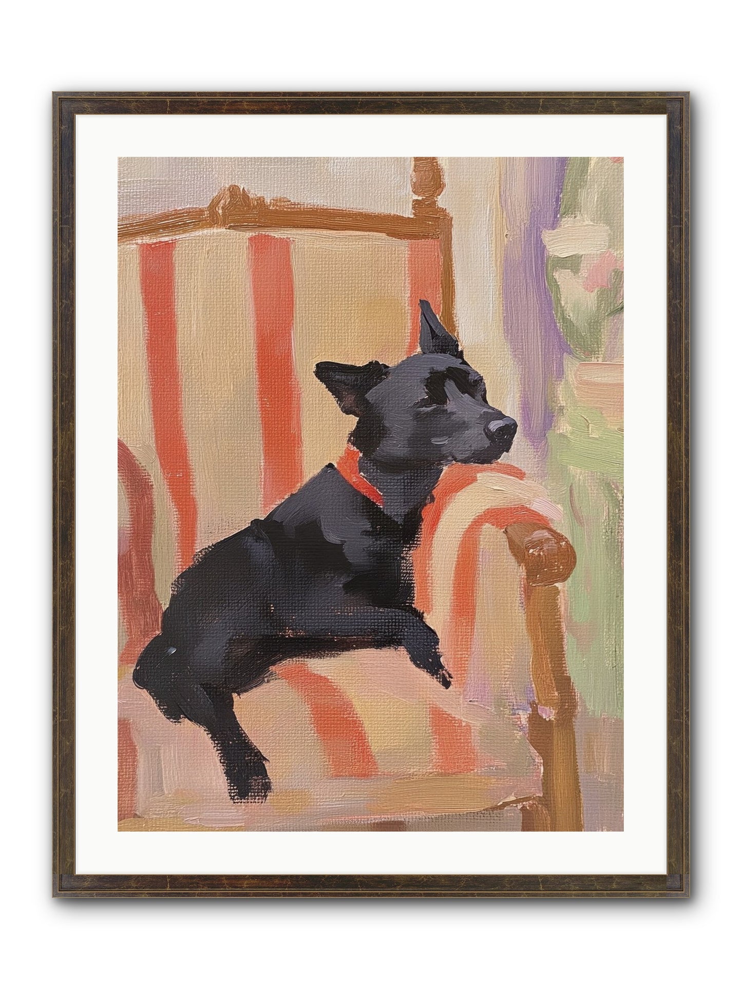 Chaucer Framed Print - Slimwoods Black/Gold 24x32