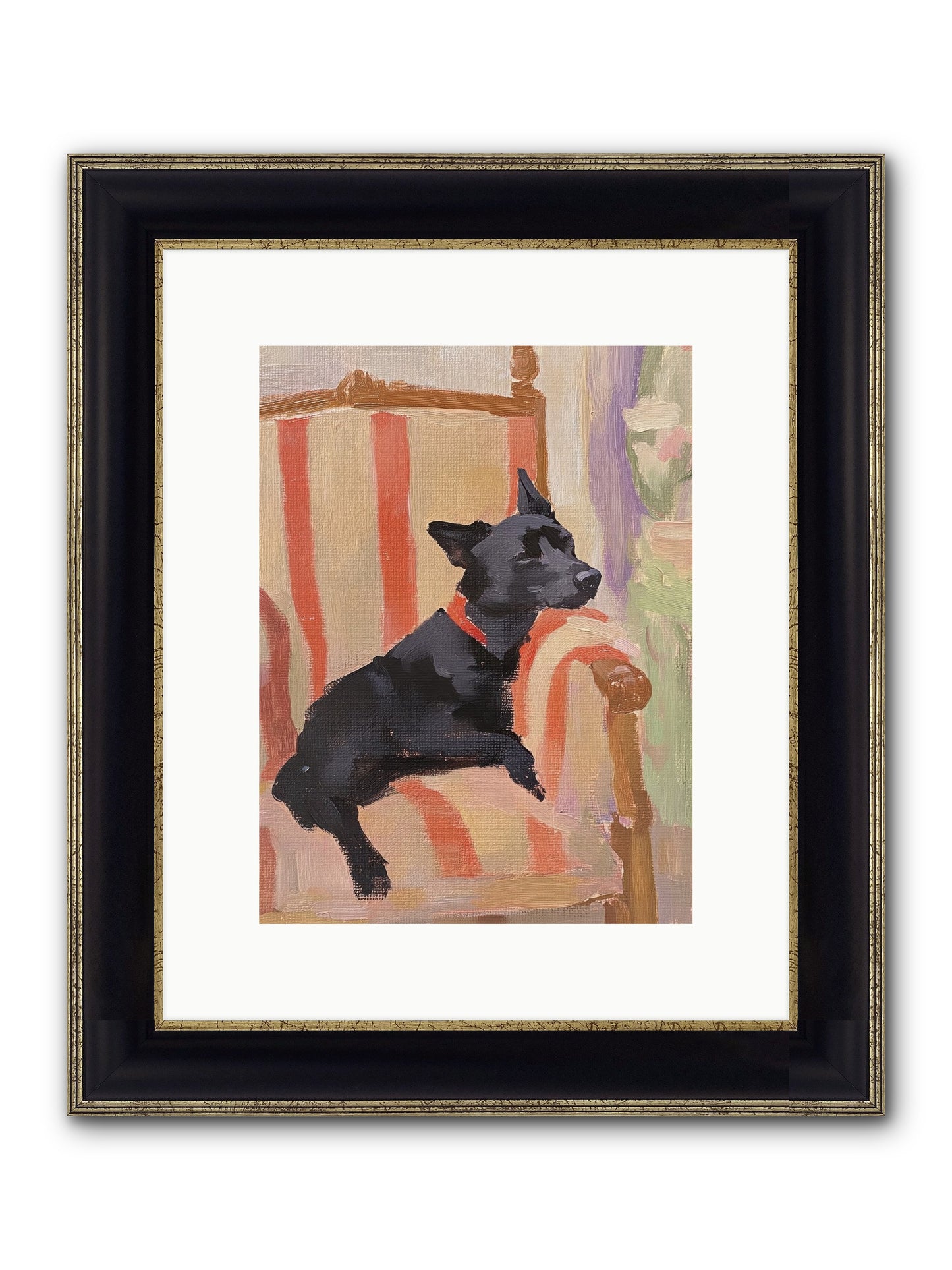 Chaucer Framed Print - Black & Gold 9x12