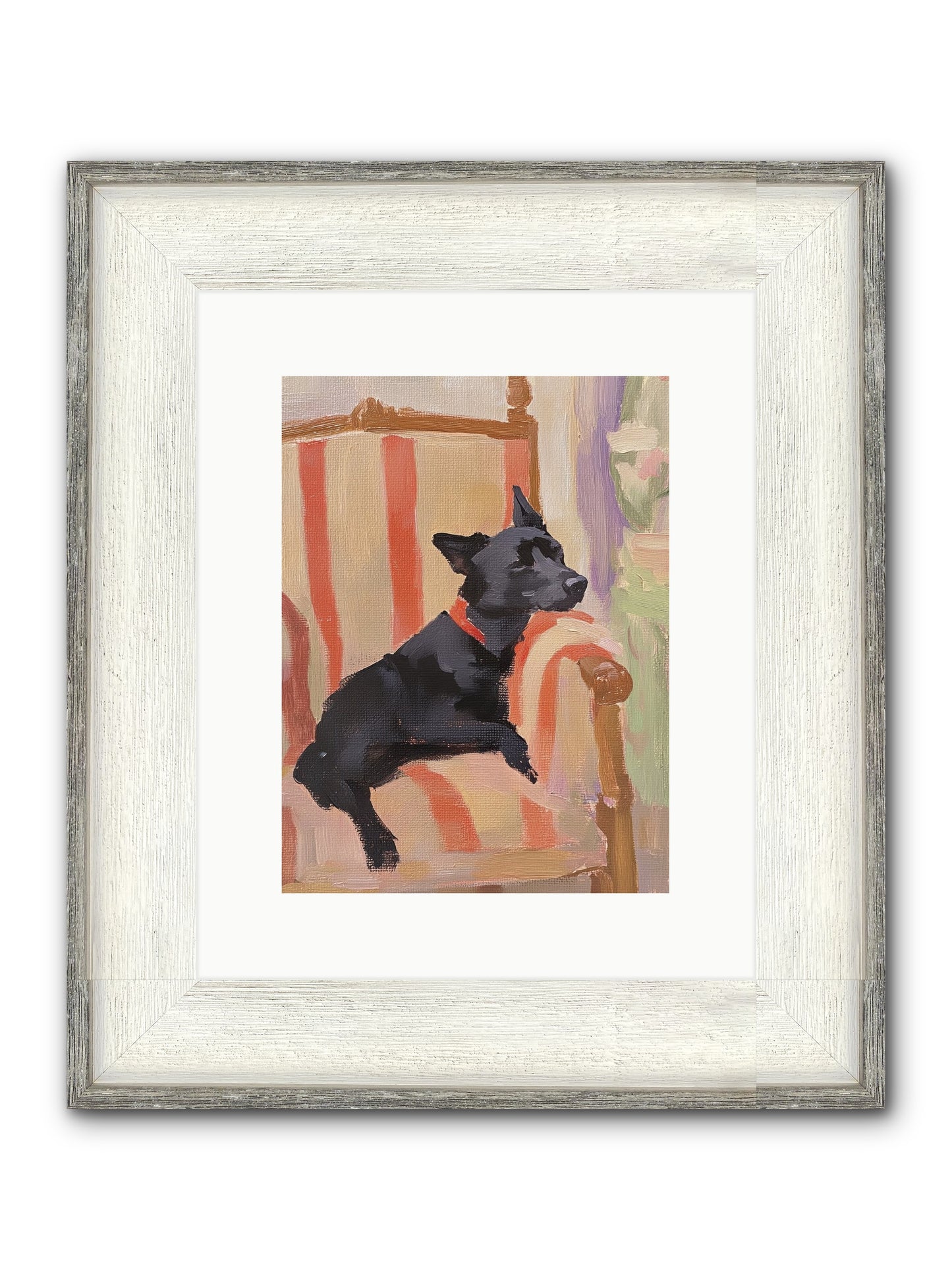 Chaucer Framed Print - Driftwood White 9x12