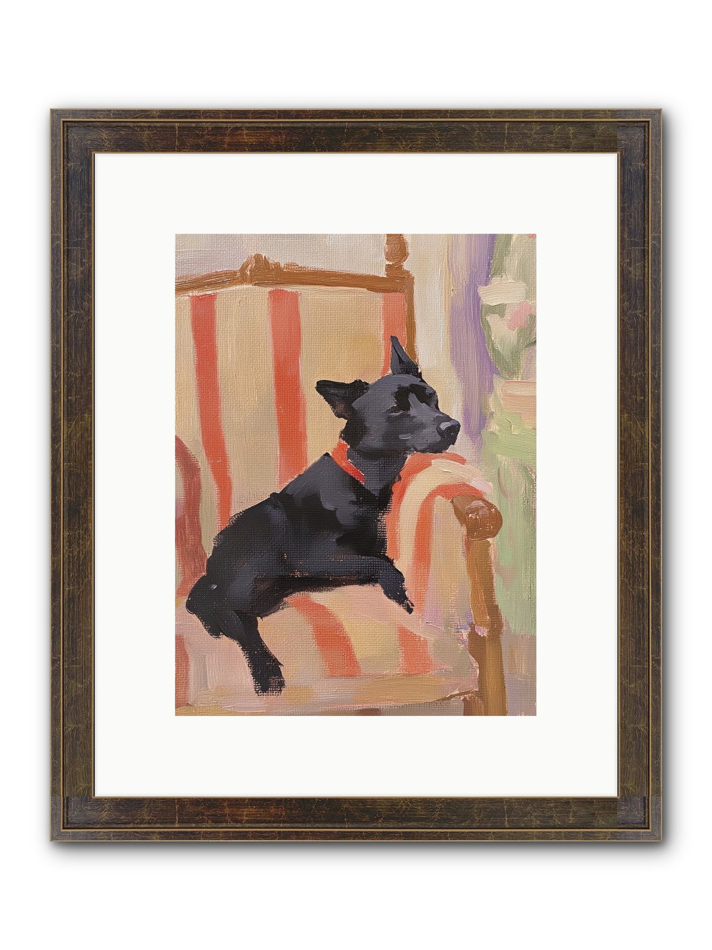 Chaucer Framed Print - Slimwoods Black/Gold 9x12