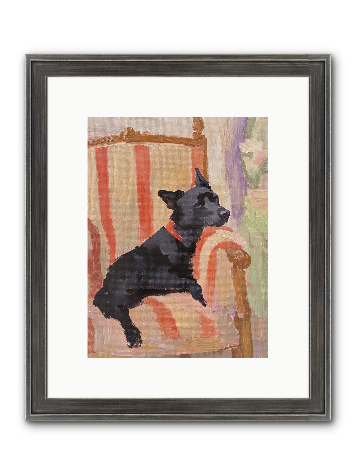 Chaucer Framed Print - Slimwoods Black/Silver 9x12