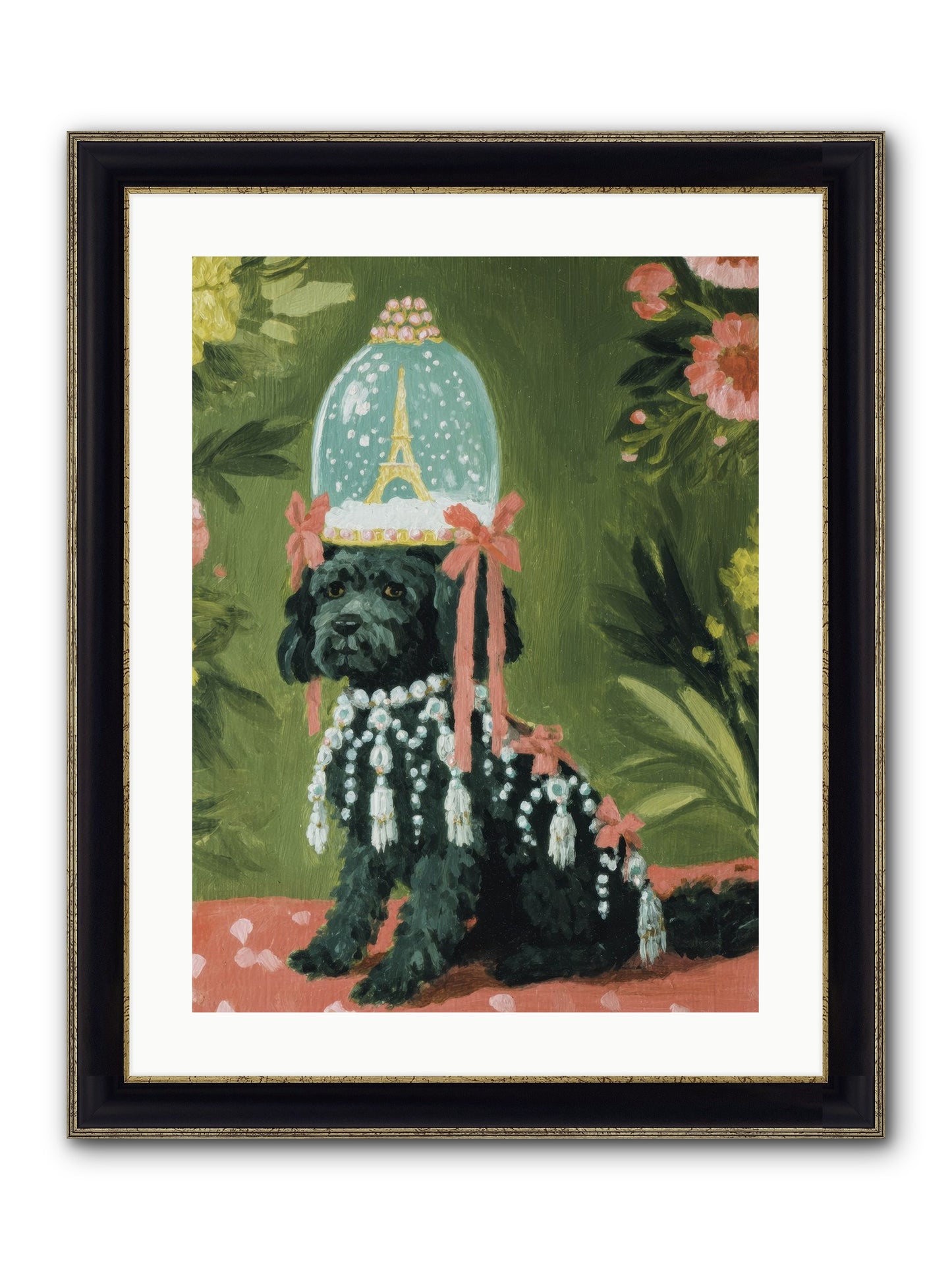 Cherished Splendor Framed Print - Black & Gold 18x24
