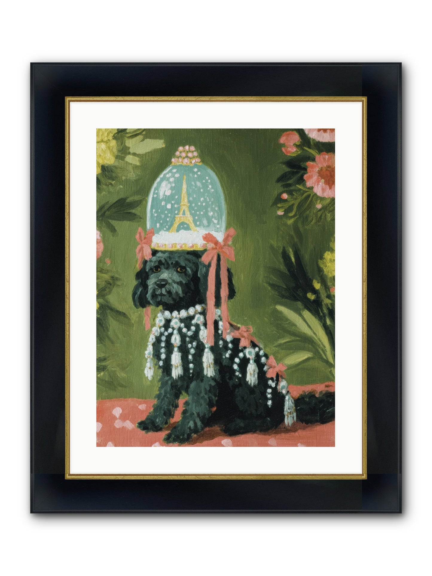 Cherished Splendor Framed Print - Wide Black w/Gold 18x24